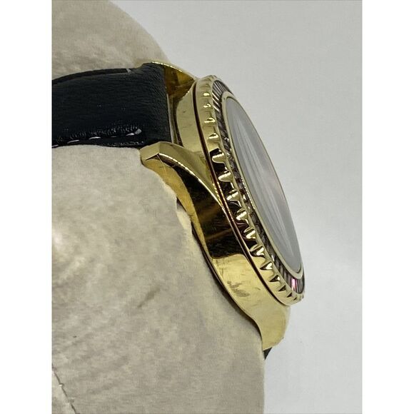 Michael Kors MK5873 Women's Black Leather Analog Dial Quartz Wrist Watch EY660 - Picture 5 of 12